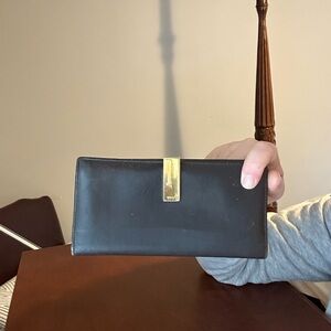 Gucci Gold and Brown Wallet with Sleek Design